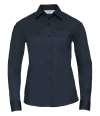934F Ladies' Long Sleeve Polycotton Easy Care Poplin Shirt French Navy colour image